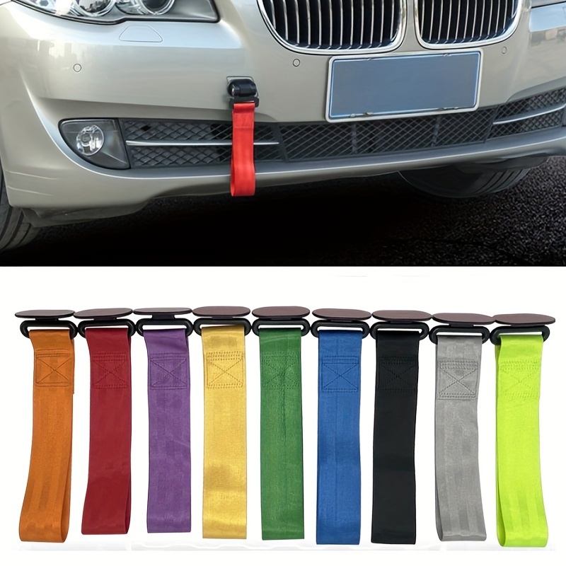 Front Racing Car Tow Towing Strap Belt Rope Bumper Hook For BMW 1