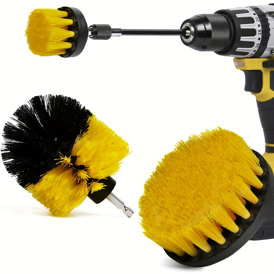 Drill Brush Attachment Set - Power Scrubber Cleaning Kit For Bathroom,  Kitchen, Car & More! - Temu