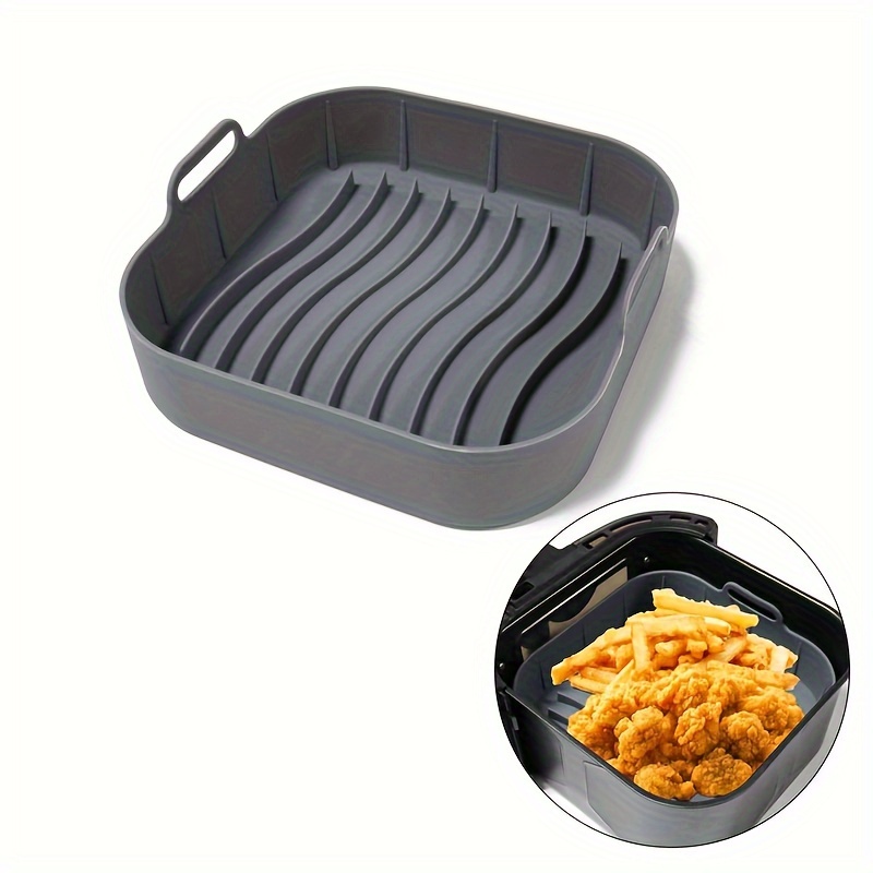 Silicone Tray For Square Air Fryer & Baking Pan, Kitchen Baking Supplies  Silicone Oven Mat