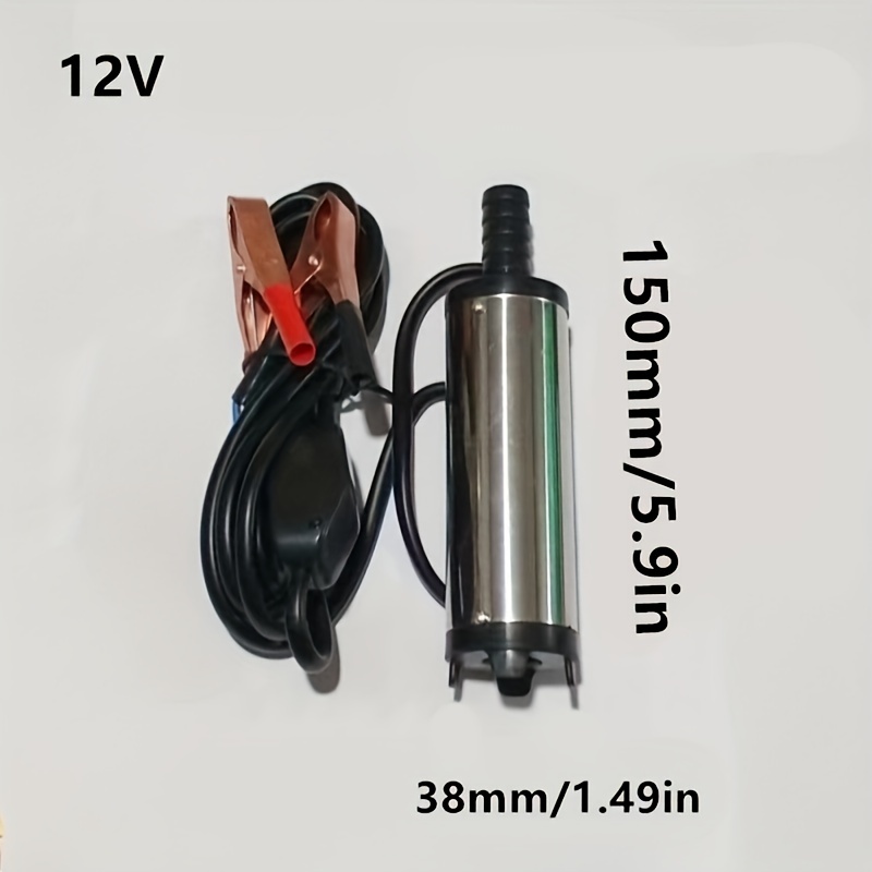 Voiture 12V 38mm inox pompe submersible pompe à huile diesel pompe à eau  transfert 12L/Min
