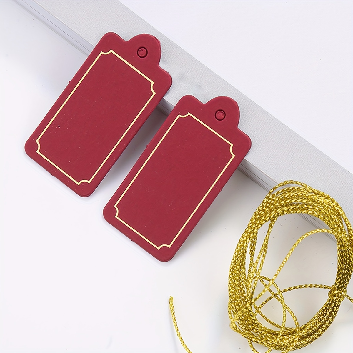 Buy Red Hand Punched Tags for Labeling, Scrapbooking, Gifts, Thank You,  Price Tags, Red String Tags, Valentine's Day, Christmas Tags, Set of 30  Online in India 