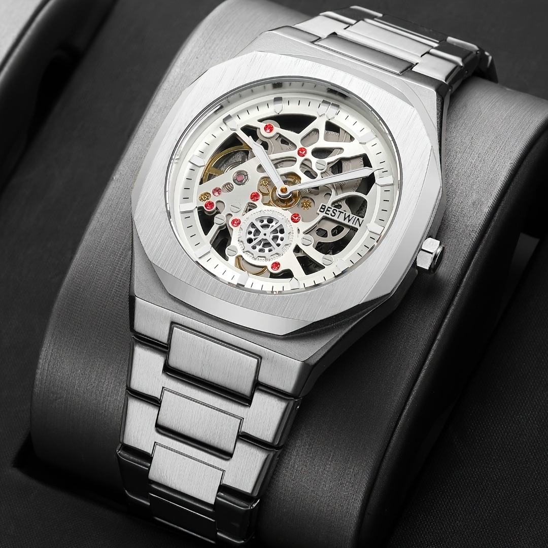 Orologio Uomo-reloj elegante para hombre, pulsera de cuarzo de cuero y  acero inoxidable, multiesfera, a la moda