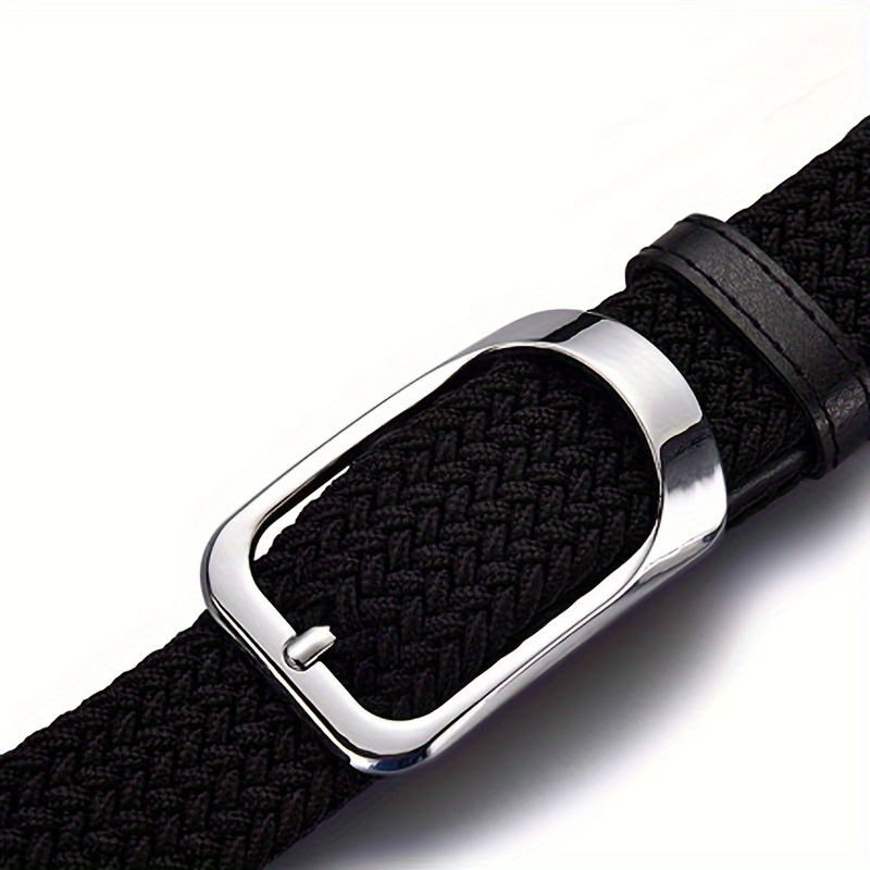 Casual Knitted Needle Buckle Woven Elastic Belt