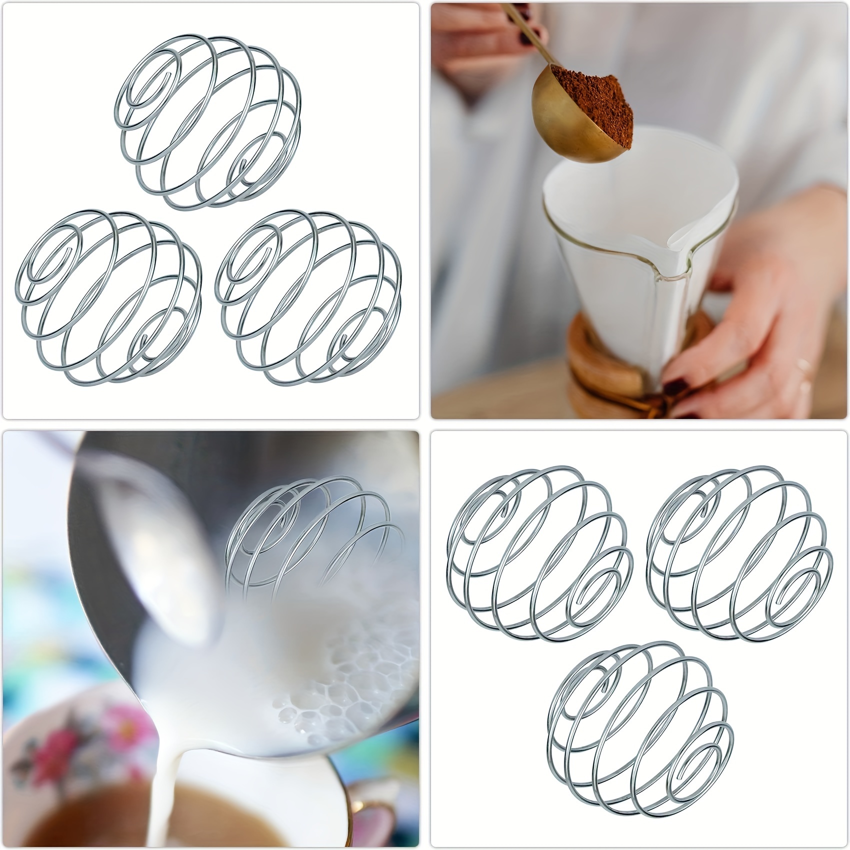 Milkshake Protein Shaker Ball Wire Mixer Mixing Whisk Stainless Steel  Spring Balls Mixing Ball Kitchen Accessories Dropship