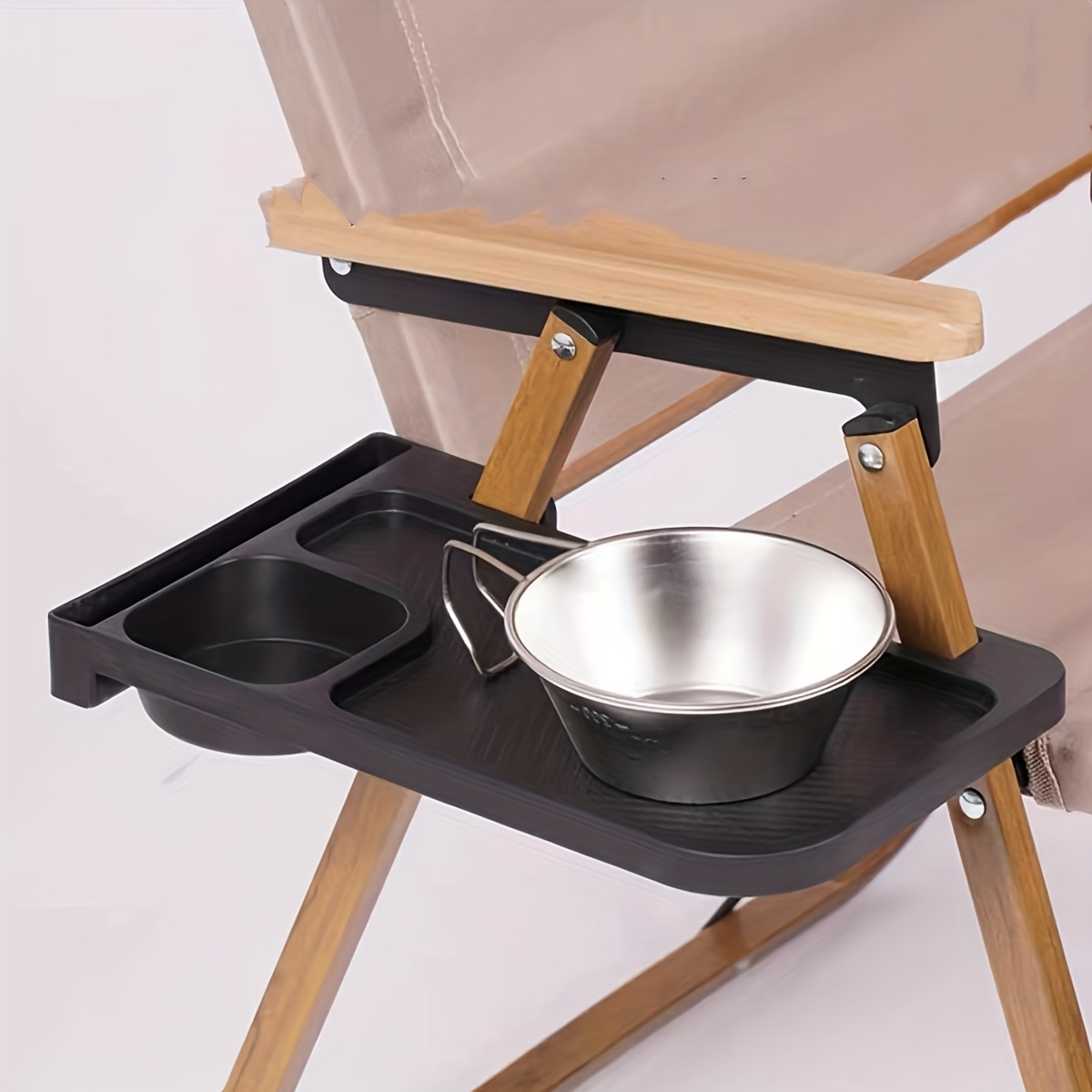 Aluminum Chair Side Storage Tray, Recliner Chair Tray, Folding Universal  Cup Holder, Outdoor Camping Accessories - Temu
