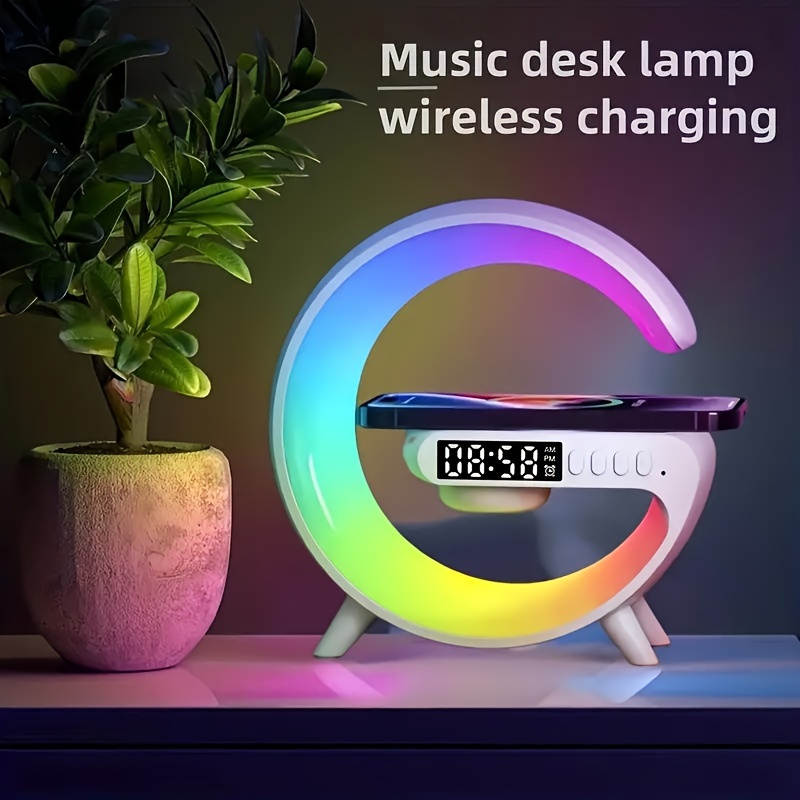 Led Wireless Fast Charging Speaker And Light 7 Color - Temu