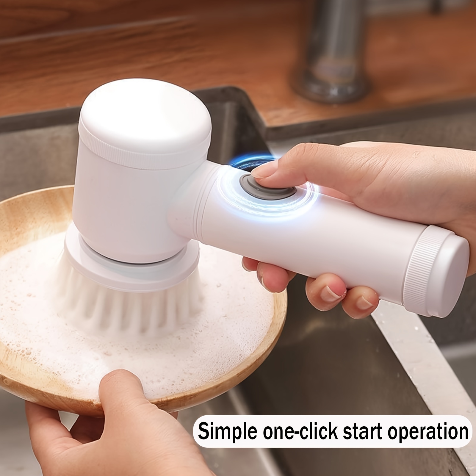 ALBJHBH]Handheld Electric Scrubber Kitchen Bath Washing Cleaner Clean