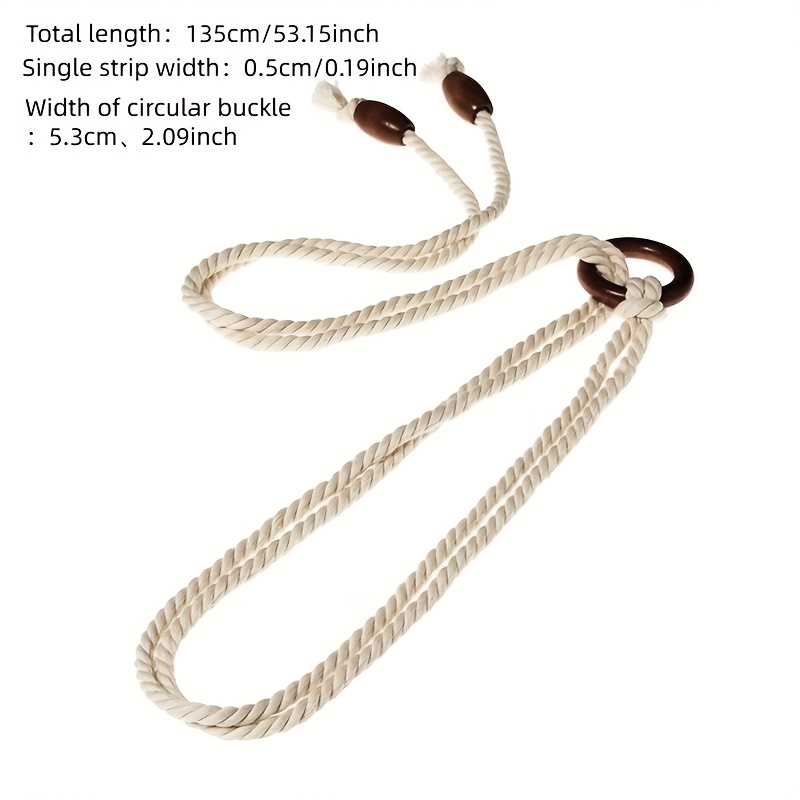 Stamped Natural Rope Belt — Made Solid