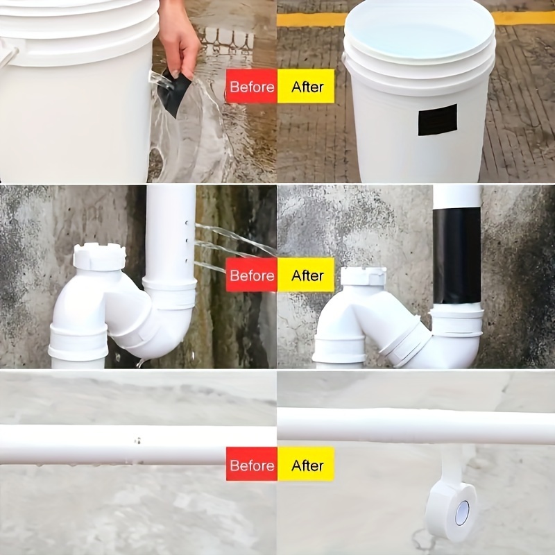 Ruban anti-fuite étanche, autocollant anti-fuite, adhésif anti-fuite,  adhésif anti-fuite, ruban d'étanchéité pour mur extérieur de salle de bain,  100mm* 1,5 m, 1 rouleau-incolore : : Outils et Bricolage