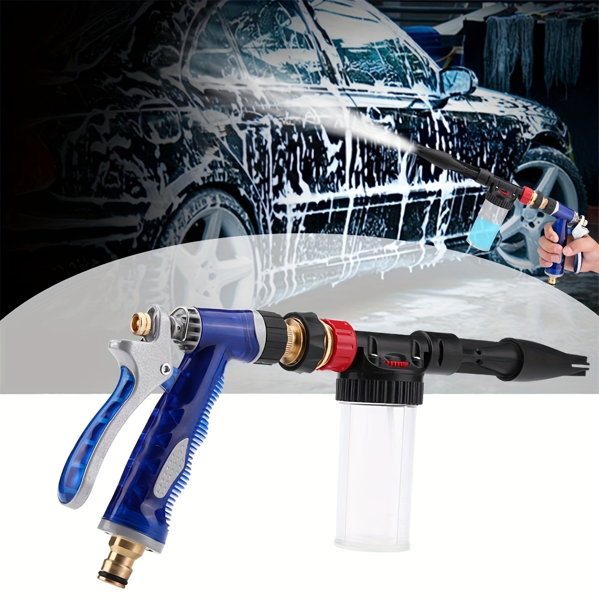 1pc Portable High Pressure Wands For Cleaning Car Wash Machine Garden Watering Hose Nozzle