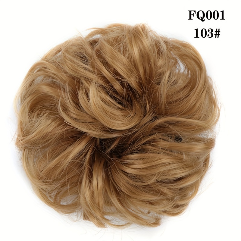 Curly Synthetic Messy Chignon Brown Hair Bun