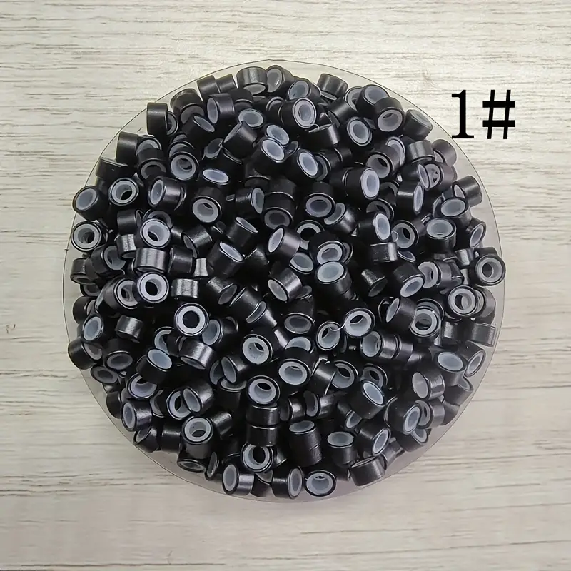 Hair Extension Beads, Seamless Silicone Lined Micro Ring Link Bead, 500PCS  Silicone Micro Link Rings Beads For Hair Extensions Tool Perfect For Profes