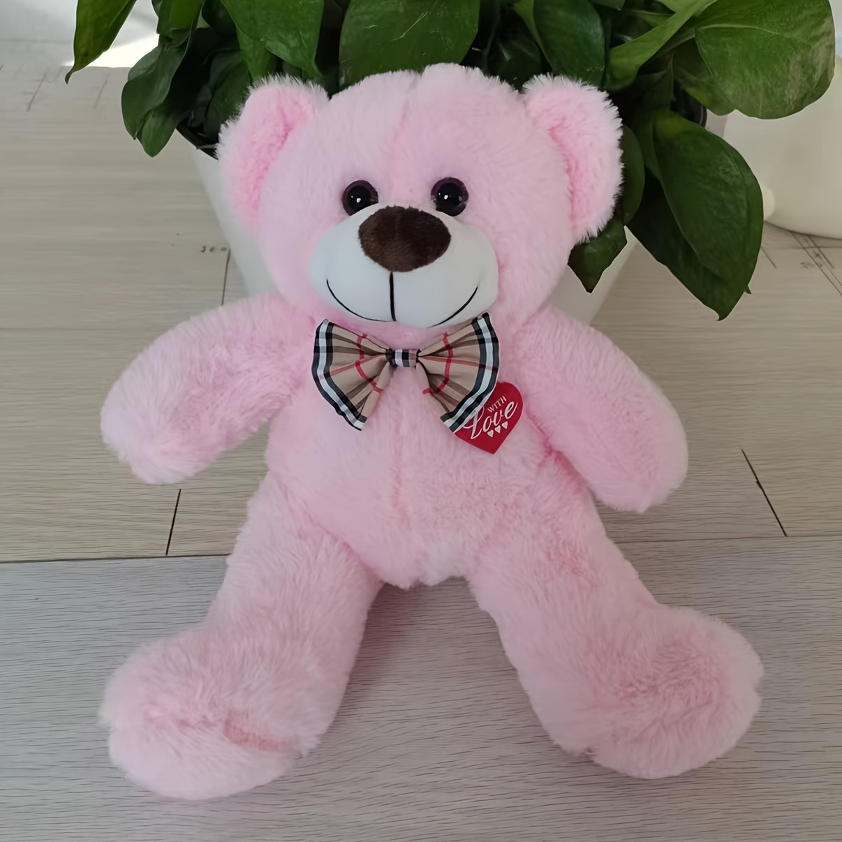 Bow Tie Bear Cute Teddy Bear Animal Stuffed Plush Toy Home - Temu