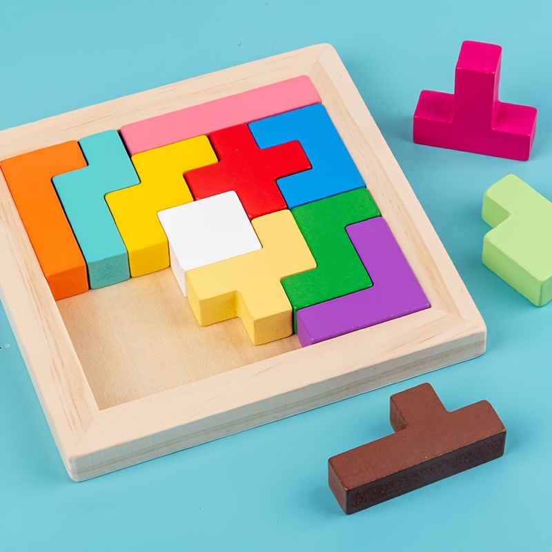 Blocs de construction de puzzle 3D en bois pour l’éducation précoce - jouet  de développement de l’intelligence, cadeau de jouet interactif parfait