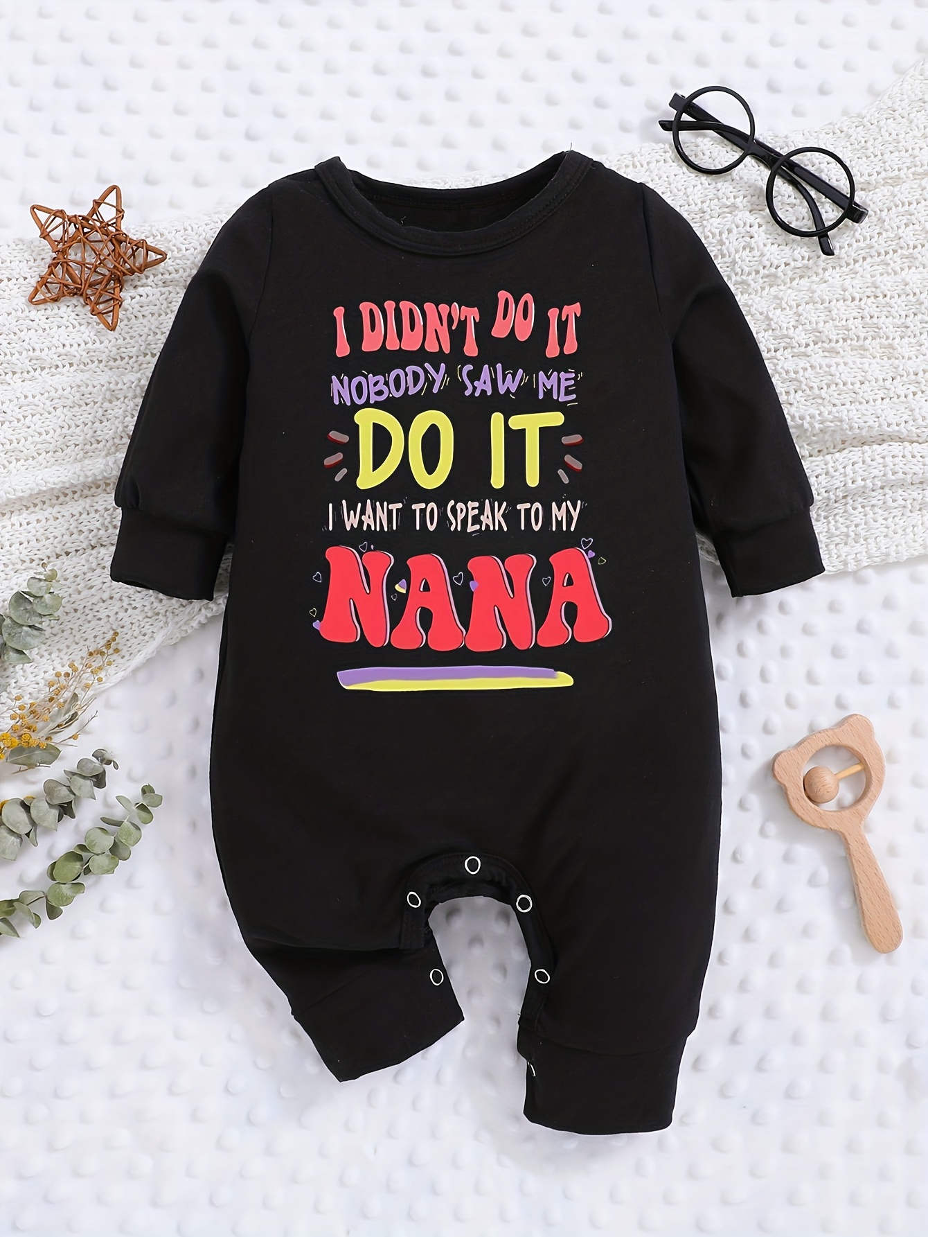 Newborn Onesies Boys Girls Funny Letter Print Cotton Romper - Temu