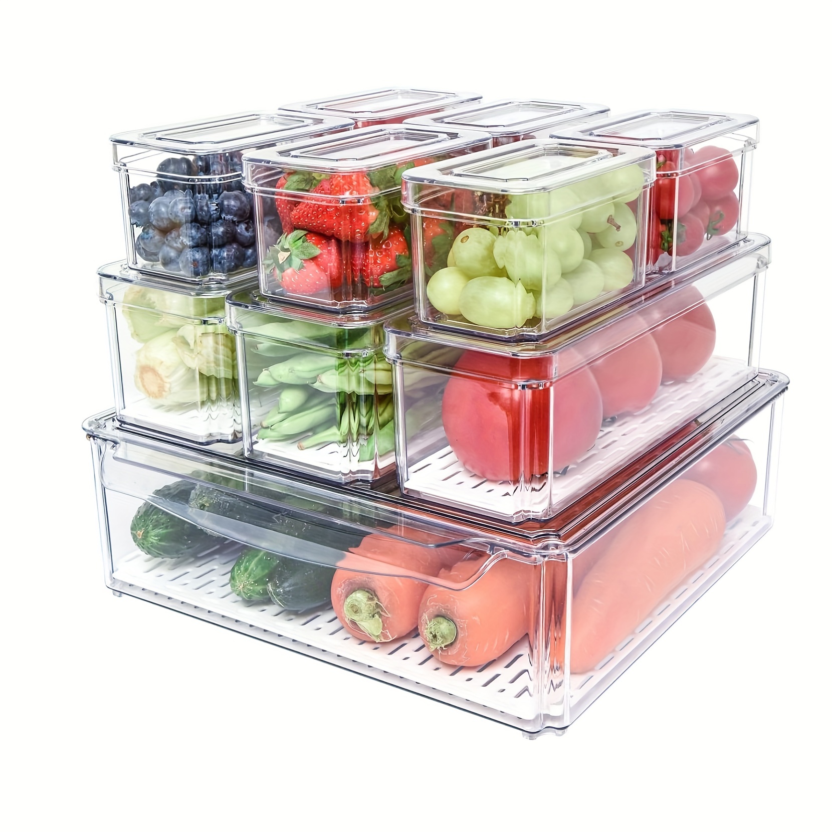 Easy to use Refrigerator Organizer Bins For Beverages And - Temu