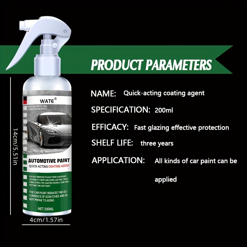 Car quick-acting coating agent liquid spray car wax car paint