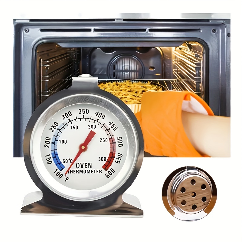 1pc Stainless Steel Kitchen Oven Thermometer - Perfect for Cooking & BBQs -  Accurate Fahrenheit Meter!