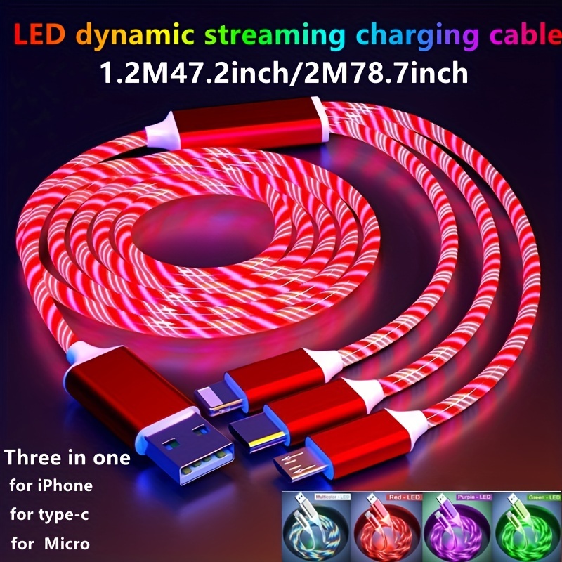 Câble magnétique pour iPhone, rouge, 2m
