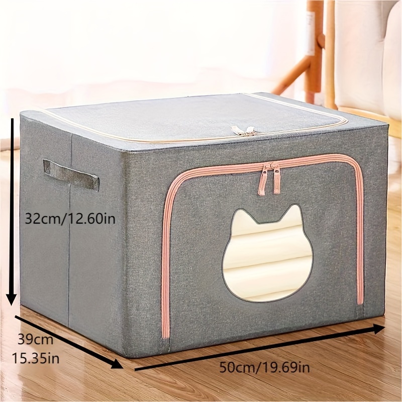 Large Capacity Quilted Storage Box Foldable Wardrobe Closet - Temu