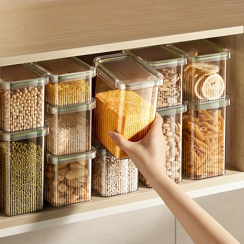 Food Storage Box, Food Fresh-keeping And Moisture-proof Storage Container,  Sealed Plastic Grain Distributor, Used To Store Grains, Sugar, Flour, Rice,  Nuts, Snacks And Kitchen Supplies, Kitchen Storage - Temu