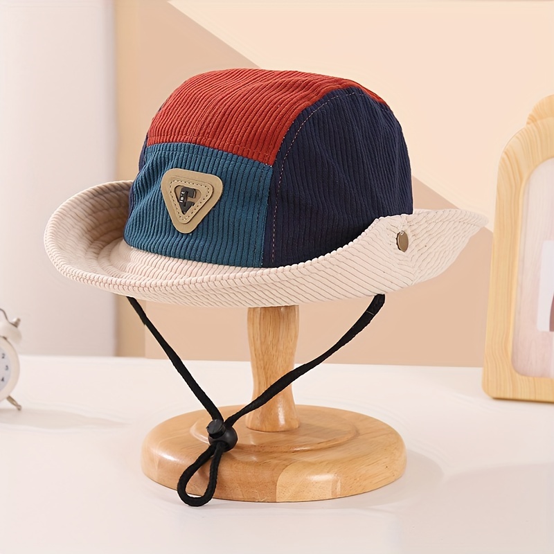 Children's Corduroy Denim Sunshade Fisherman Hat Children's - Temu