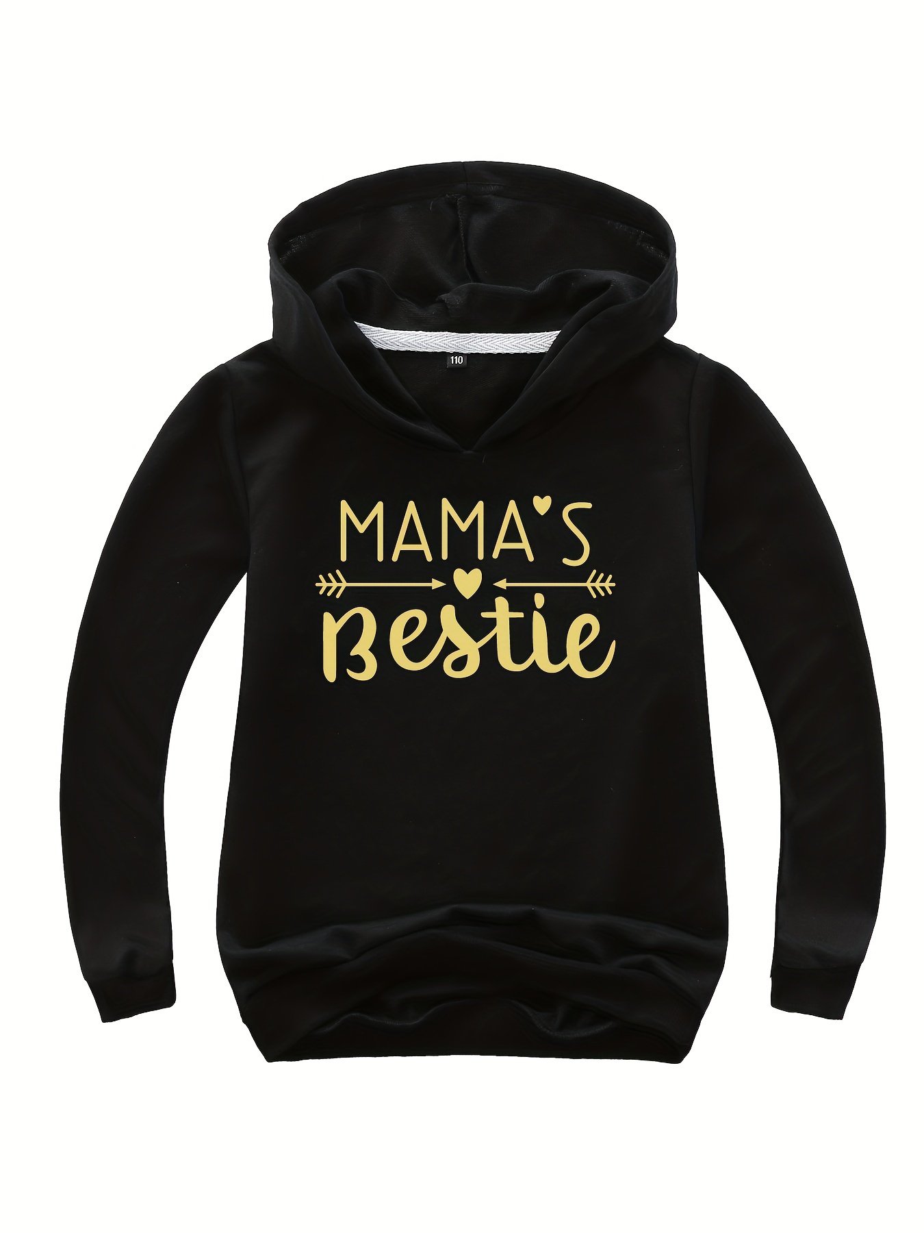 Kids Mama's Bestie Print Hoodie Pullover Sweatshirt