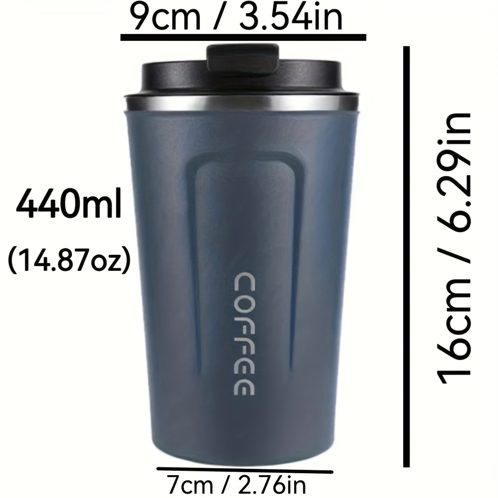 Travel coffee Mug 14oz Leak Prf Stainless Steel Vacuum Thermos HOT COLD