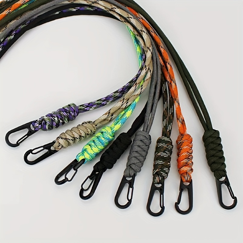 durable hand woven paracord lanyard with buckle for keys work id and mobile phones anti loss and stylish