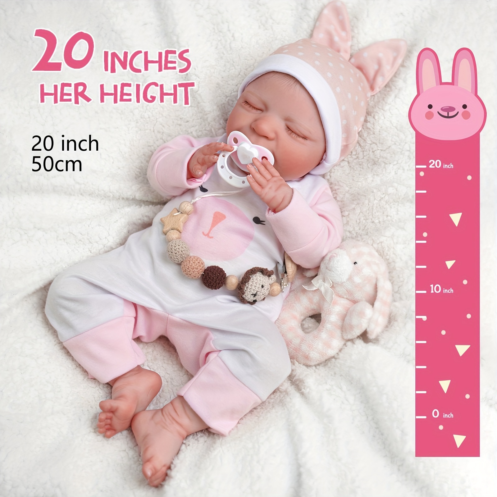 Pinky Soft Silicone Reborn Baby Dolls 20 Inch 50cm Real Looking Lifelike  Newborn Baby Doll Toy Gift, Dolls -  Canada