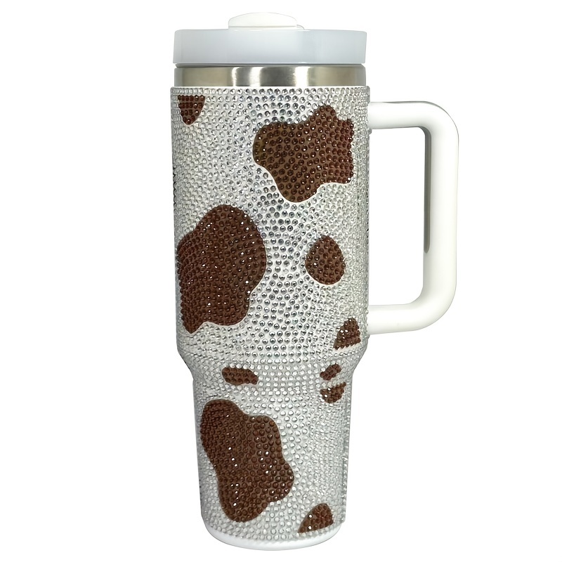 Leopard Print Tumbler With Lid, Stainless Steel Insulated Water Bottle With  Handle, Portable Drinking Cups, For Car, Home, Office, Summer Drinkware,  Travel Accessories, Birthday Gifts - Temu