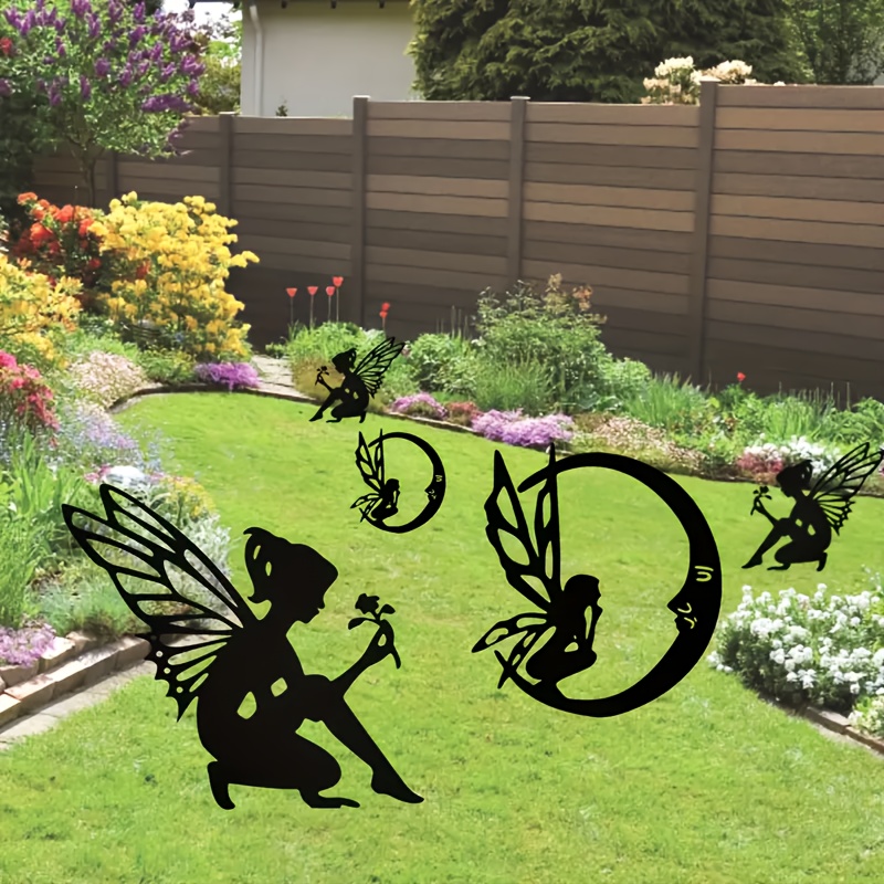 Hada de adorno de jardín, estatua de elfo mágico sentado Figuras de jardín  con decoración de girasol, decoración de figuritas de hadas para el hogar,  patio, patio