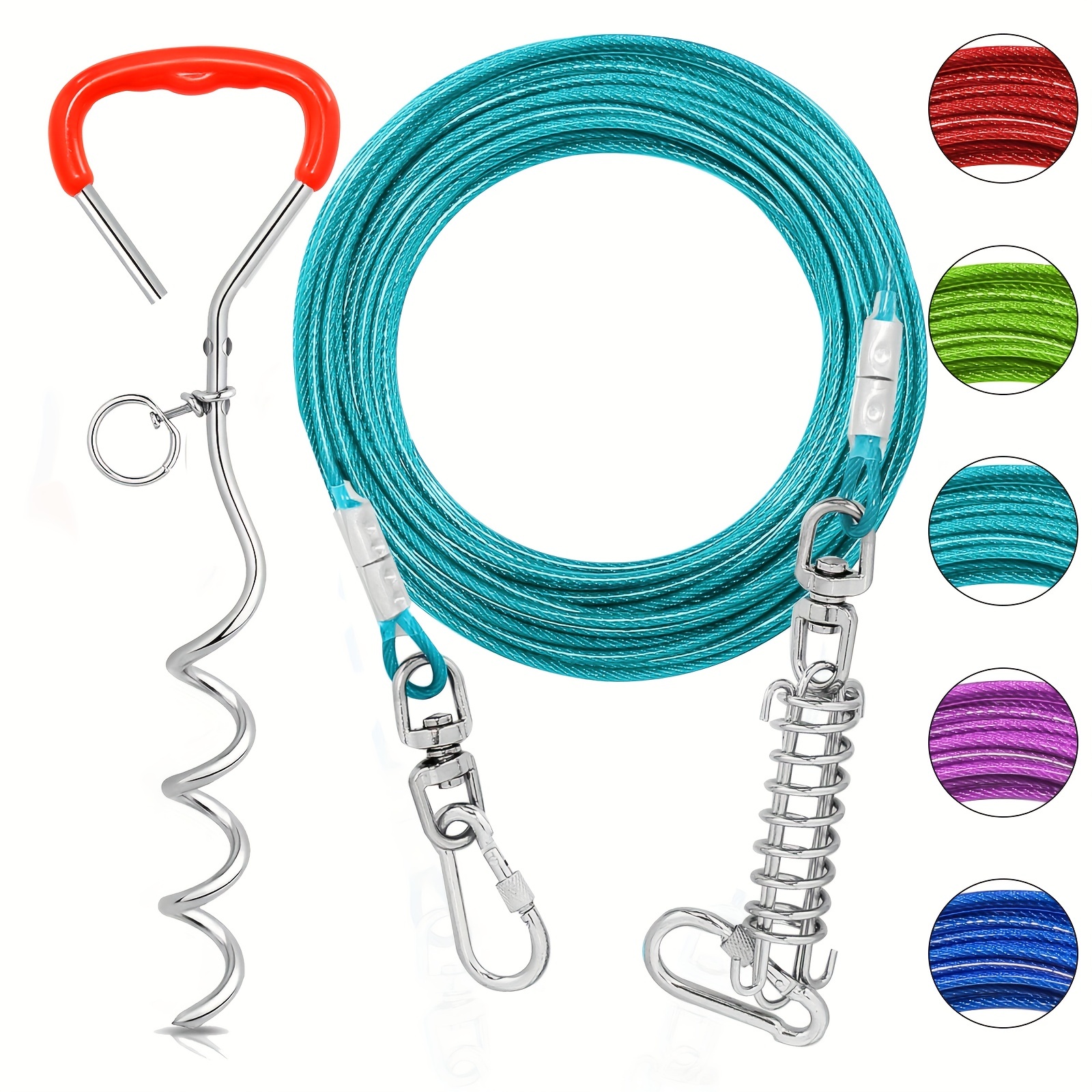 Dog tie out cable best sale and stake