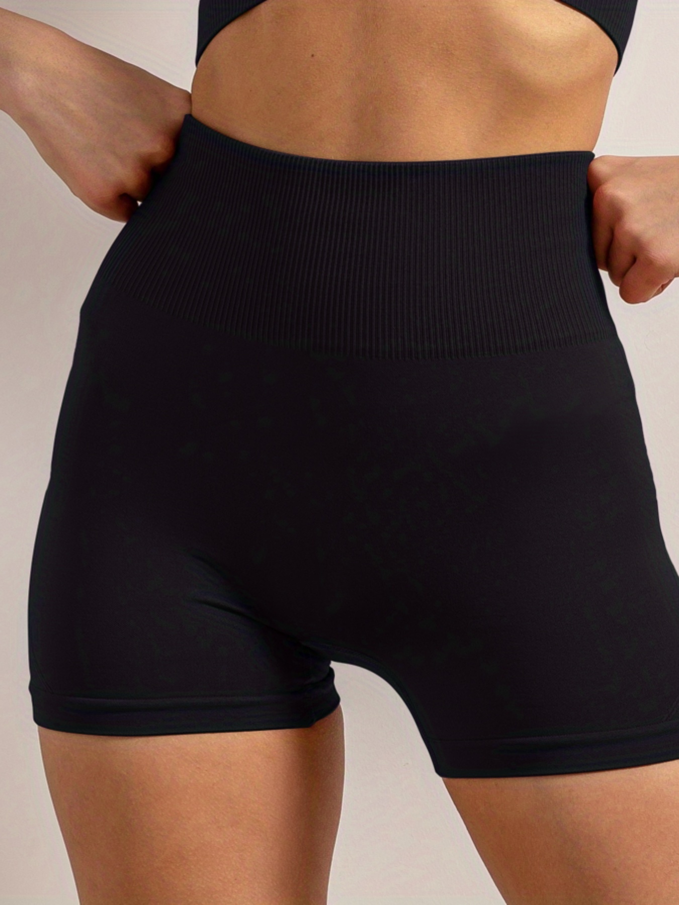 High Waist Workout Shorts Sexy Butt Lifting Summer Solid - Temu