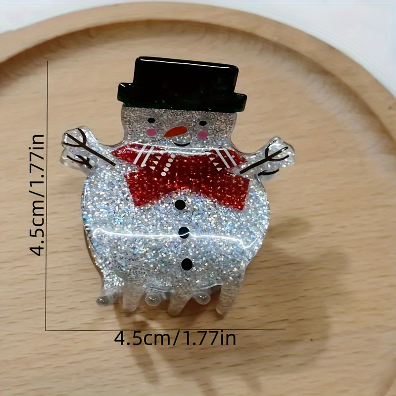 New Christmas Hair Clips Snowman Socks Snowflake Side Clip Temu