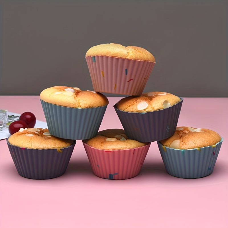 Non-stick Silicone Muffin Baking Cups - Reusable Cake Baking Mold - Bpa  Free - Dishwasher Safe - Perfect For Cupcakes And Mini Cakes - Temu