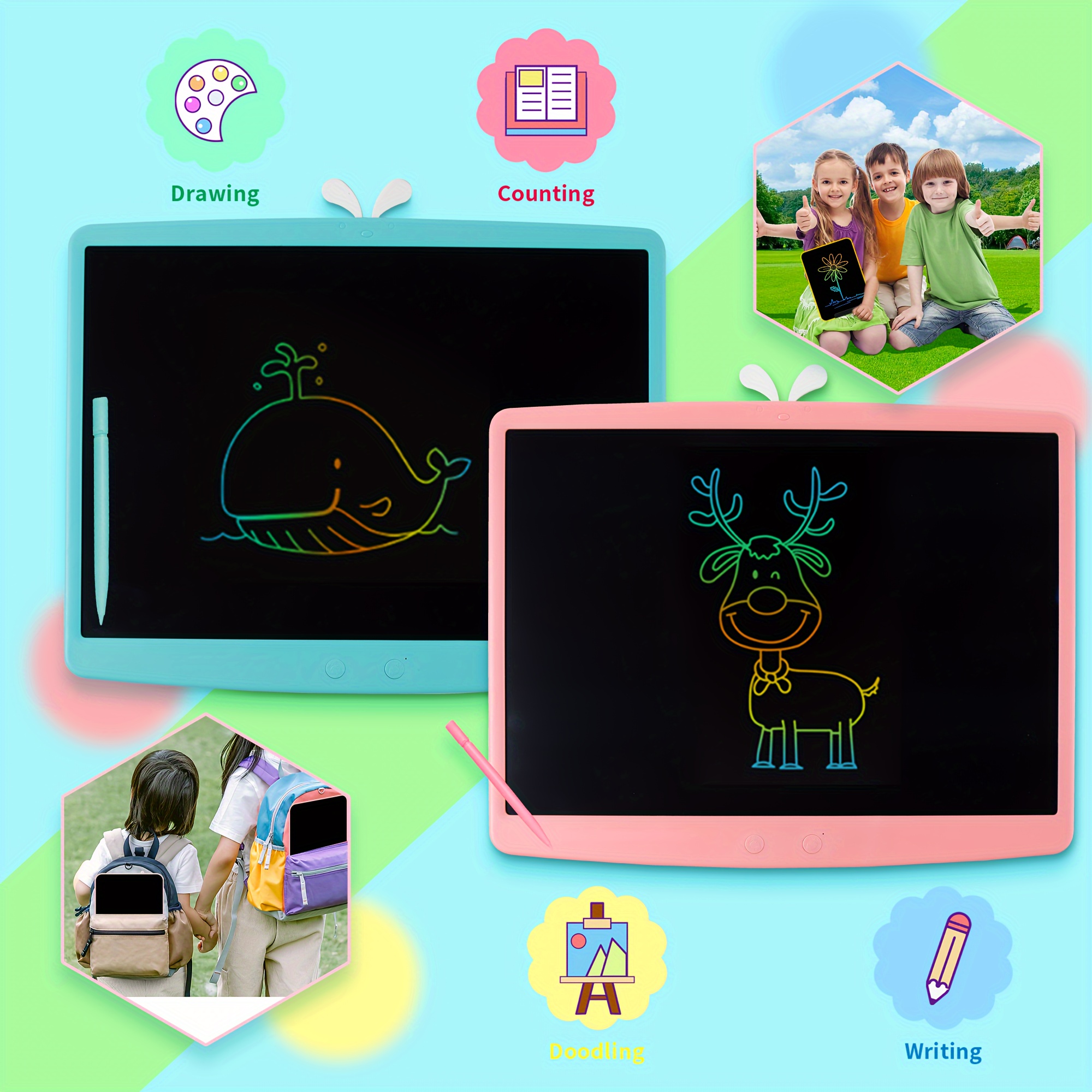 Tablette D'écriture de 8,5 Pouces Couleur LCD Tablette Panda Design Doodle  Board Kids Gifts Drawing Pad Avec Une Fonction D'écran de Verrouillage à