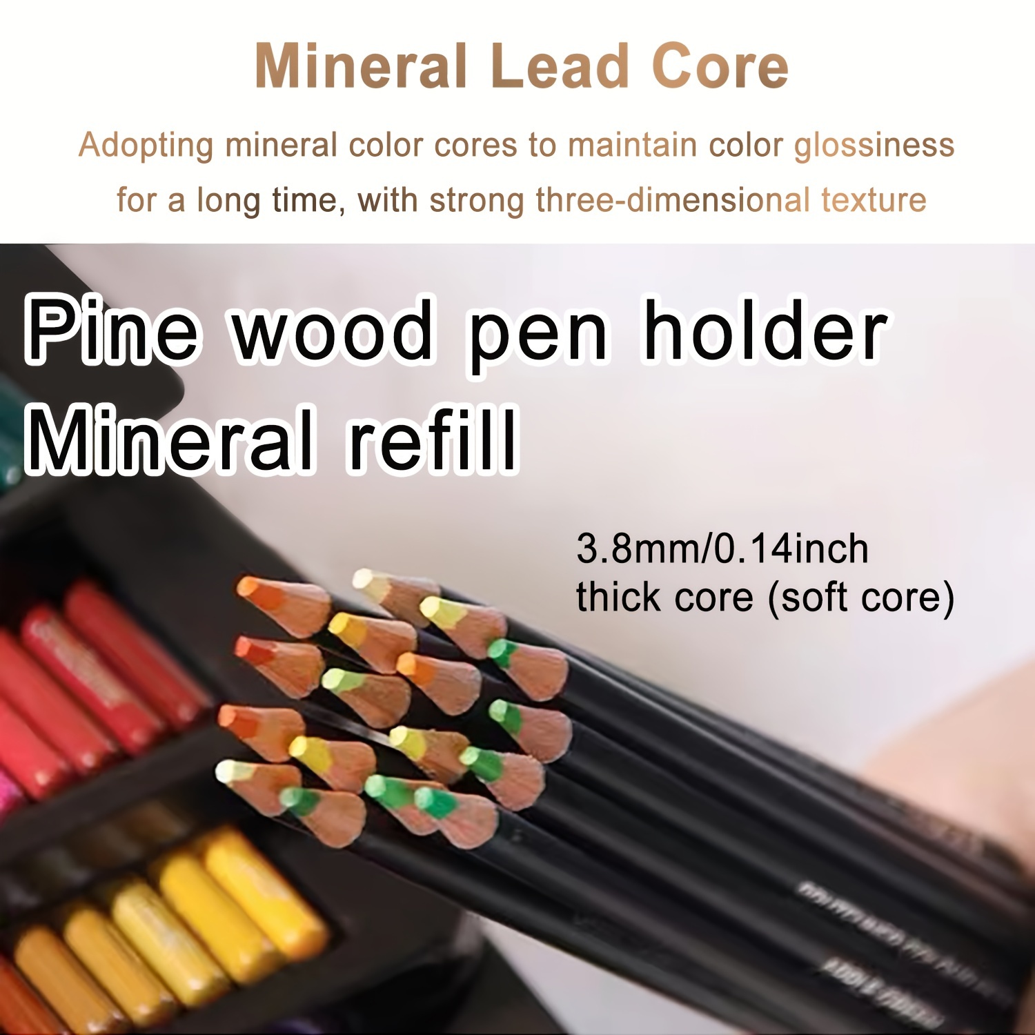Premium Colored Pencils Set of 72, Quality 3.8mm Soft Core Leads