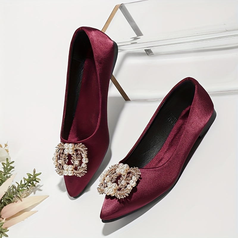 womens wide width 35 48 slip pointed toe ballet flats Temu Kuwait