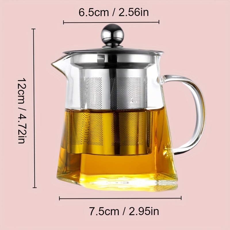 Glass Teapot With Removable Infuser, Stovetop Safe Tea Kettle, Blooming And  Loose Leaf Tea Maker Set, Summer Winter Drinkware, Home Kitchen Items Back  To School Supplies Travel Accessories - Temu