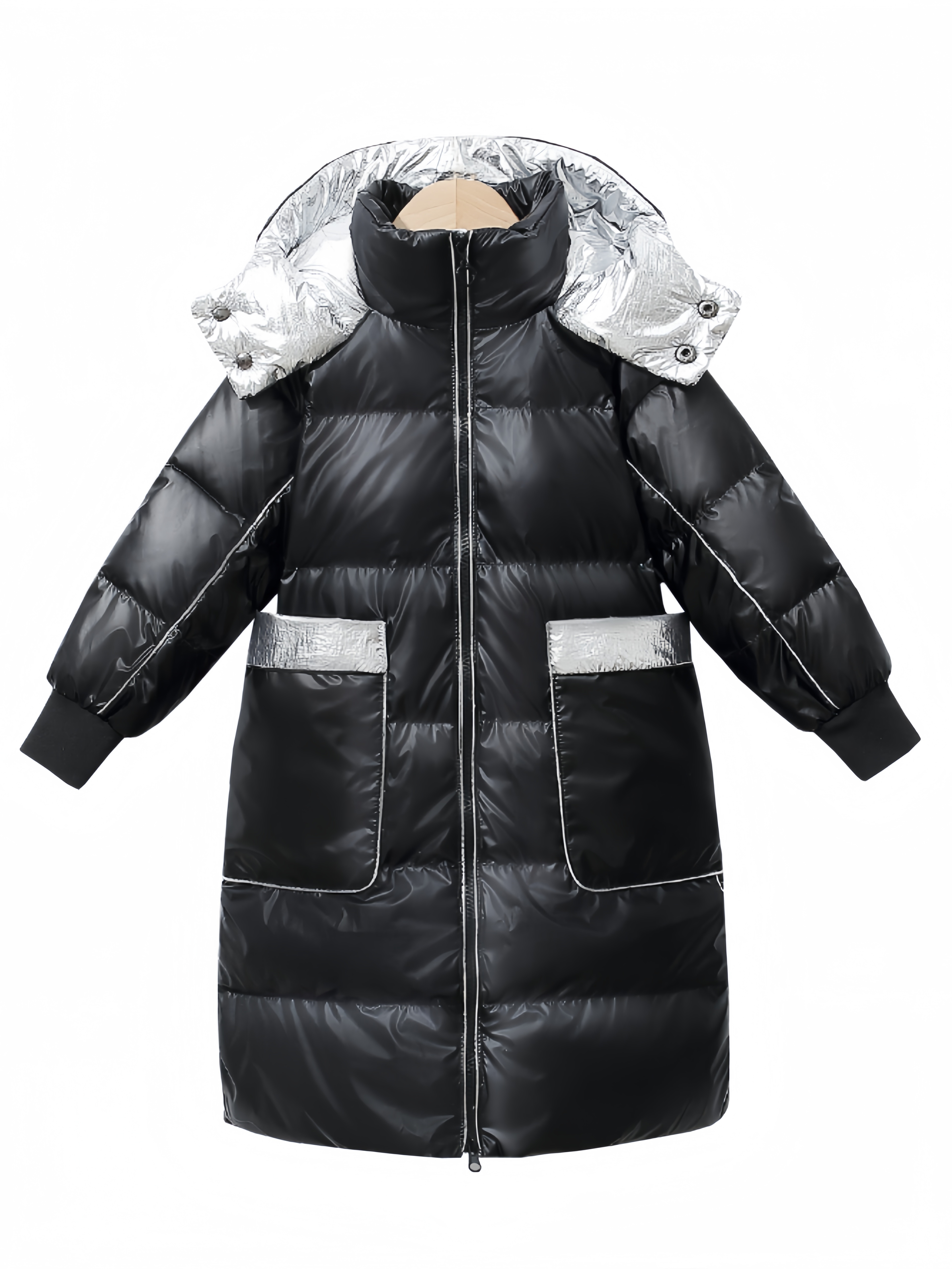Abrigo largo de plumón con capucha de piel para mujer, chaqueta parka de  plumón sintético de satén con cinturón, A : Ropa, Zapatos y Joyería 