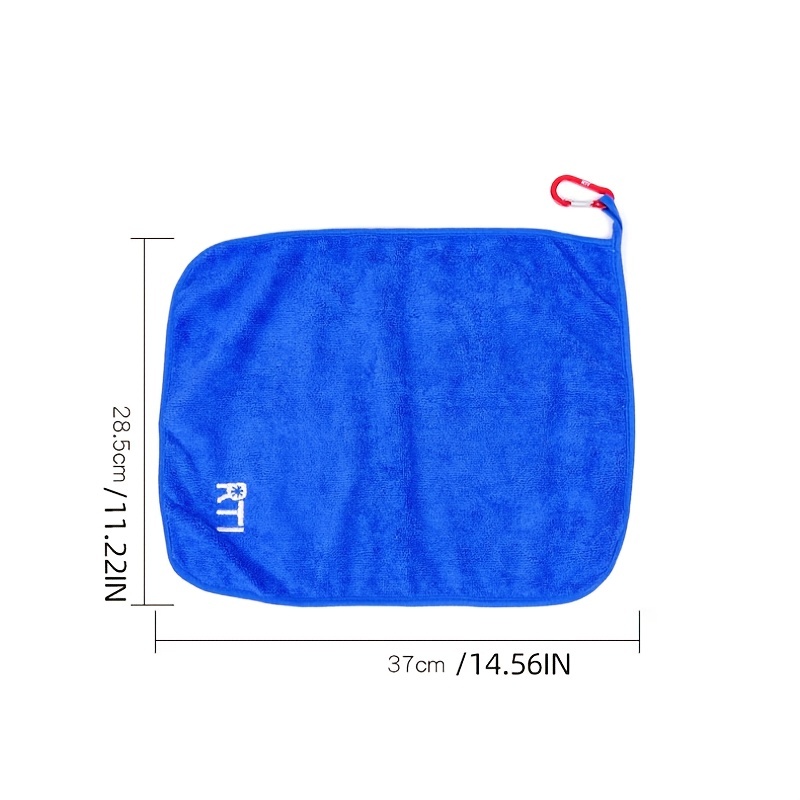 RTI Soft Fiber Fishing Towel with Carabiner - Perfect for Freshwater and  Sea Fishing - Large 37x28.5cm Size - Quick Drying and Absorbent - Convenient