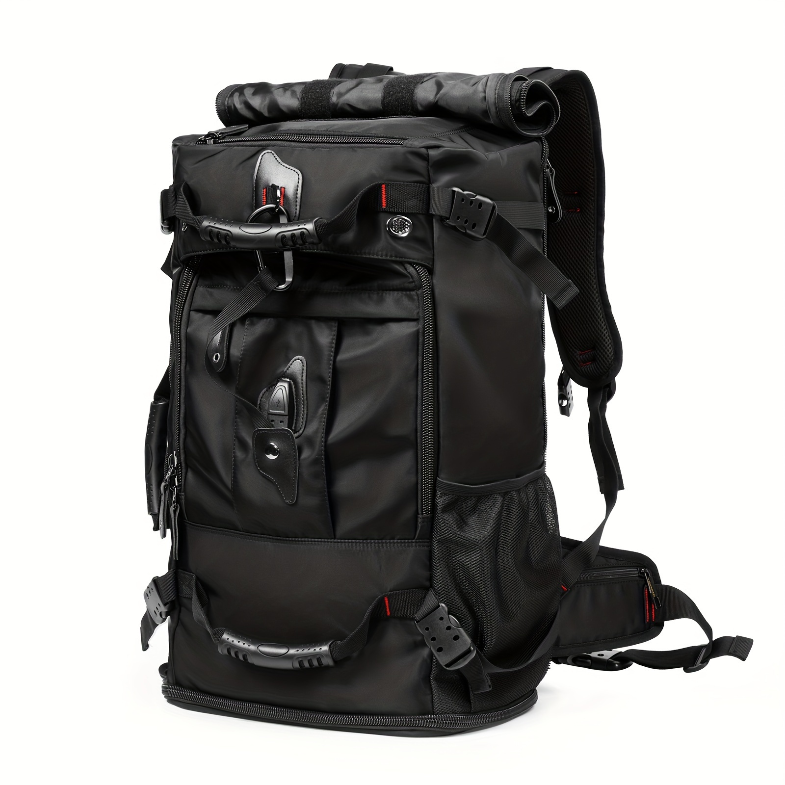 Mochila de viaje, mochila grande de 50 L expandible aprobada por  aerolíneas, Negro, 17-inch, Mochilas de viaje