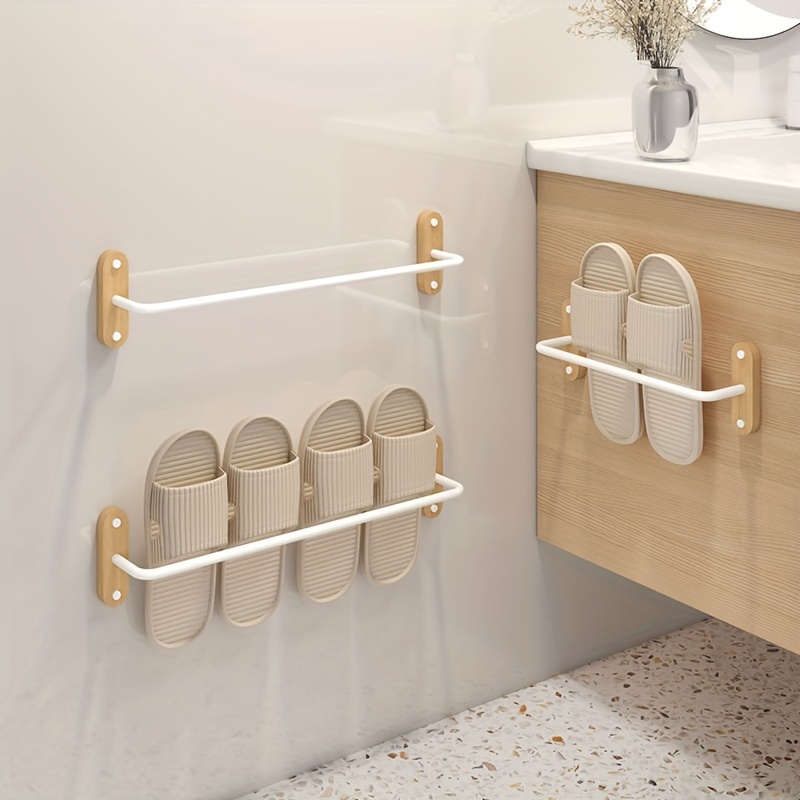 Wall Mounted Towel Bar, Shower Towel Rack For Bathroom, Single And Double Rod  Towel Holder, Bathroom Triangle Shelf, Corner Shower Caddy, Bathroom  Accessories - Temu
