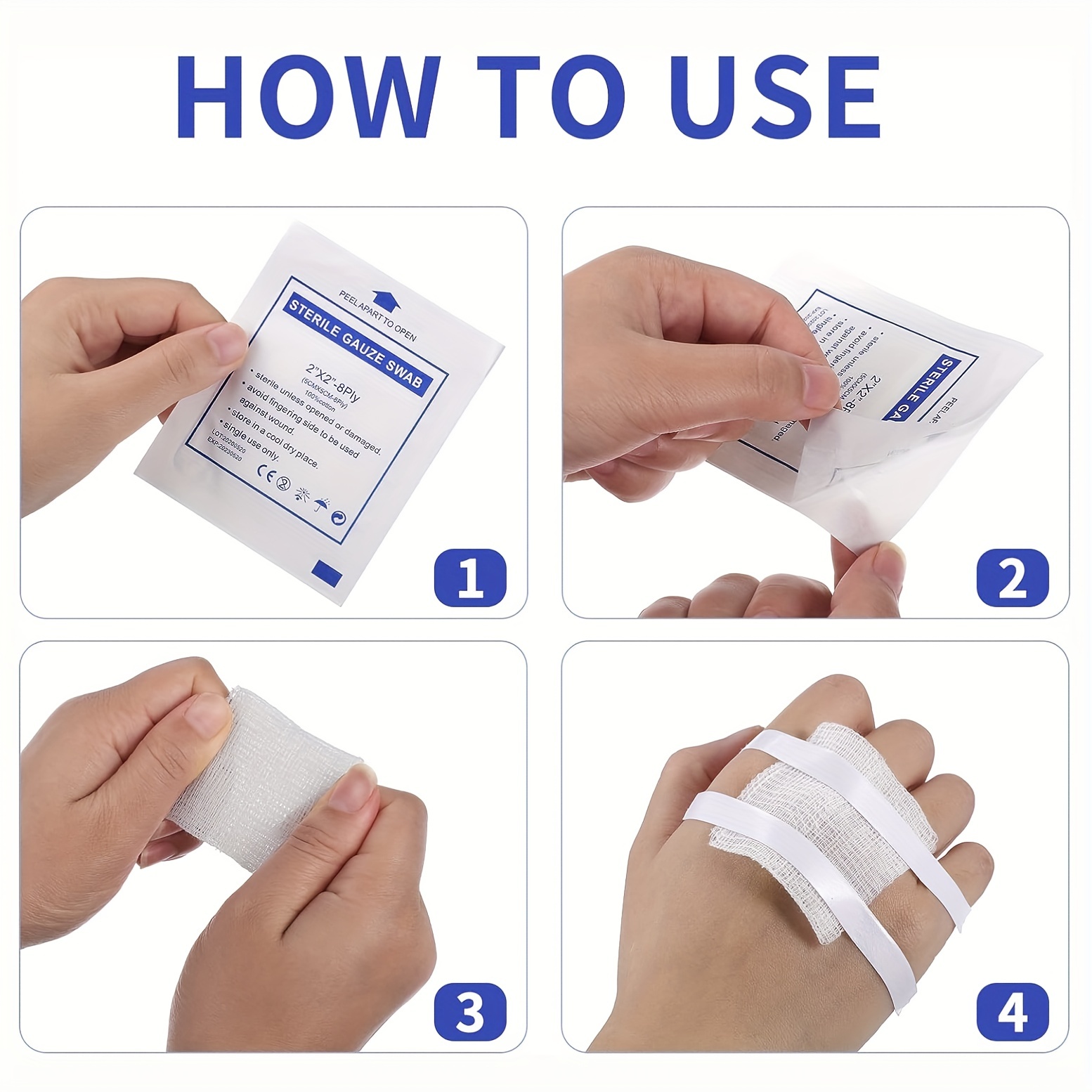 Disposable Hemostatic Cotton Gauze Individually Packaged Temu Australia
