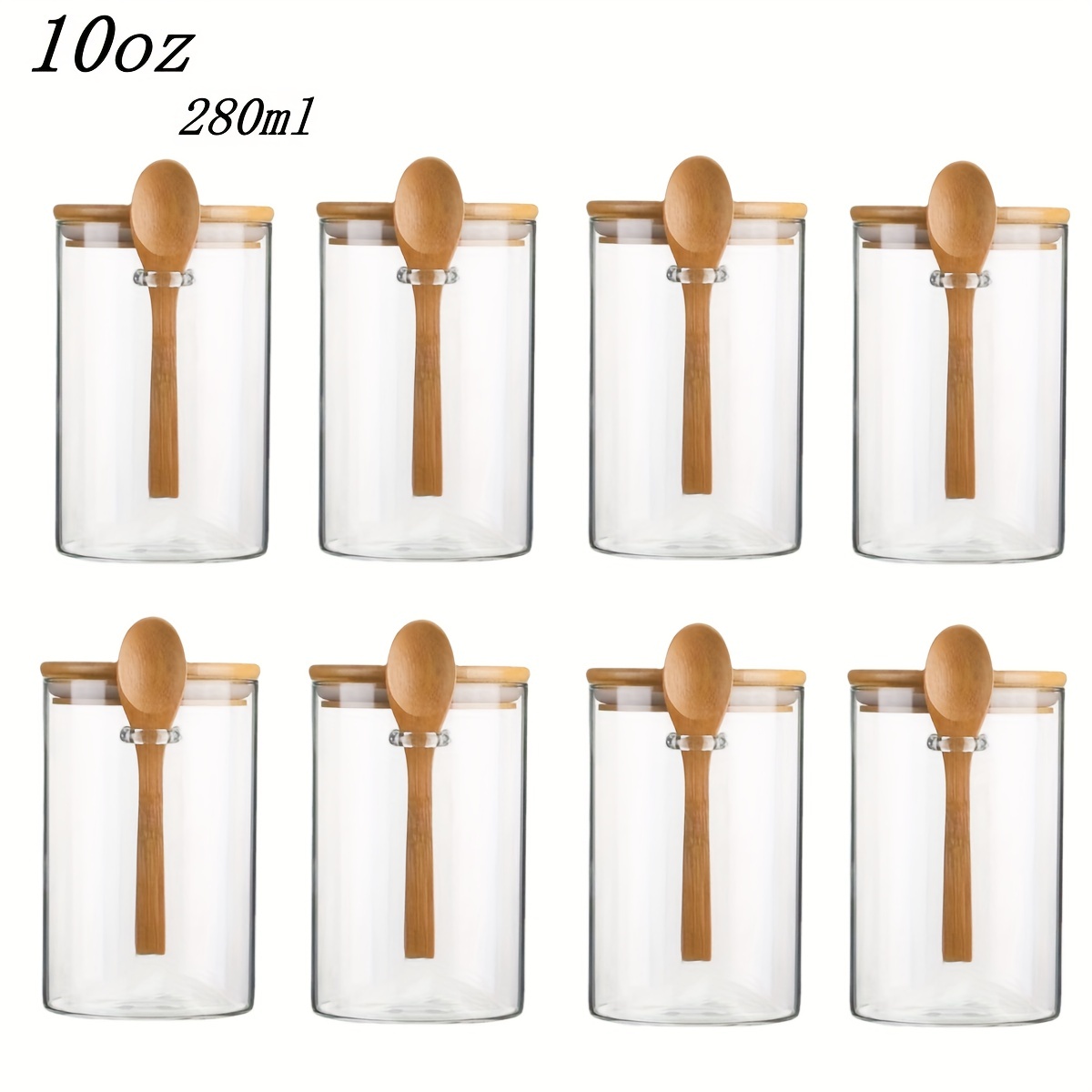 Airtight Glass Jars With Lids And Spoons Candy Jars With - Temu