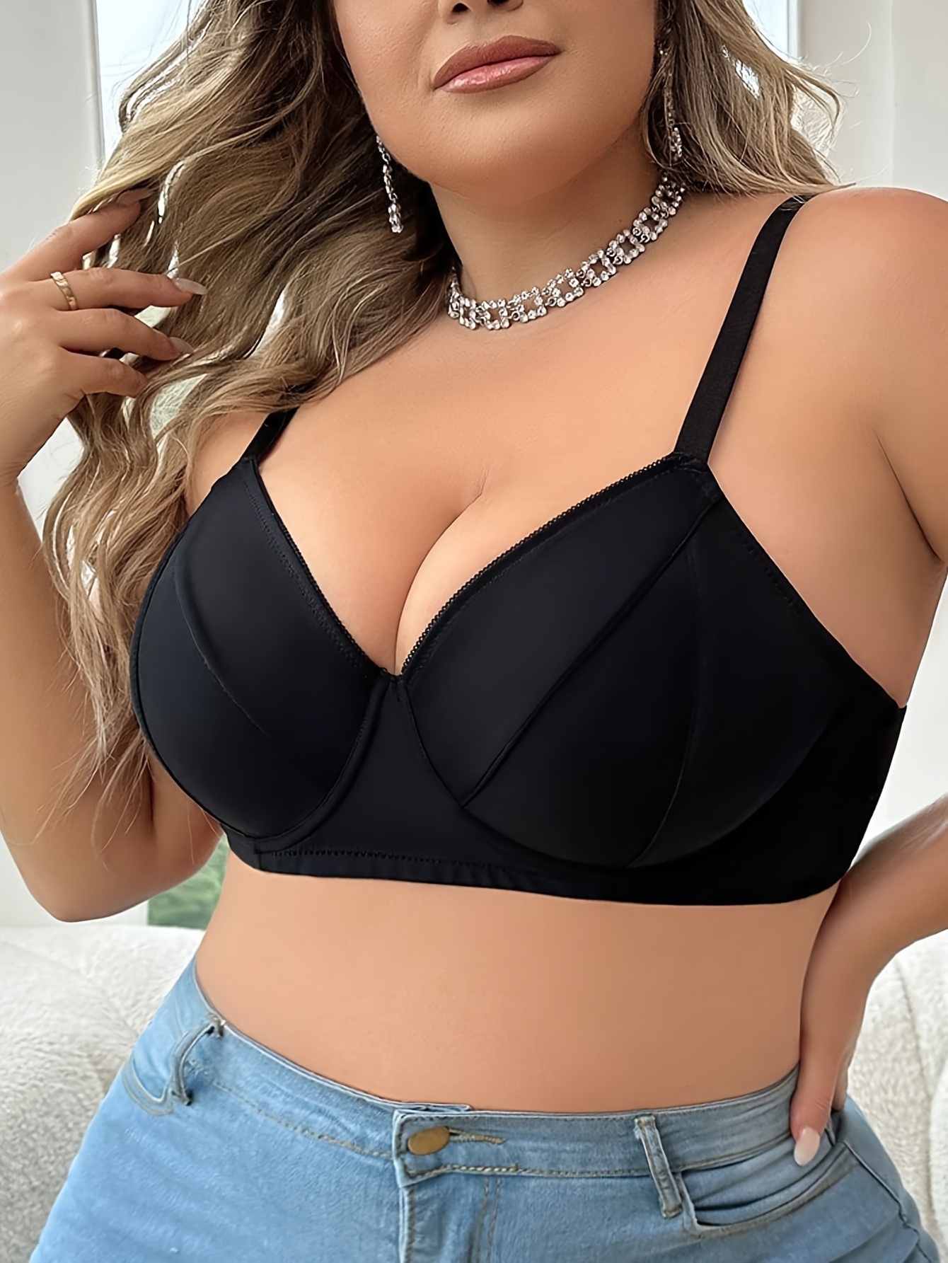 Plus Size Nude Triangle Padded Bralette