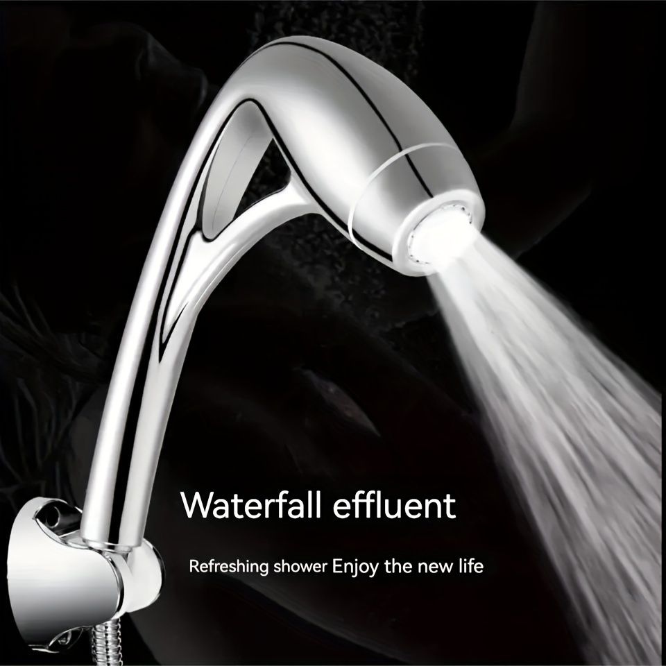 

1pc Air Turbine High Pressure Shower Head, Anti-clogging Lotus Shower Nozzle, Handheld Oxygen-enriched Pressurized Shower Head With Coarse Hole, For Home Bathing, Bathroom Accessories
