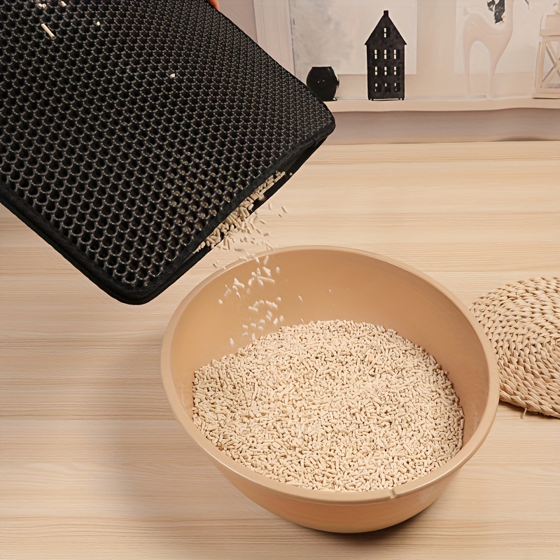 Cat Waterproof Litter Trapping Mat Double Layer Washable Non - Temu