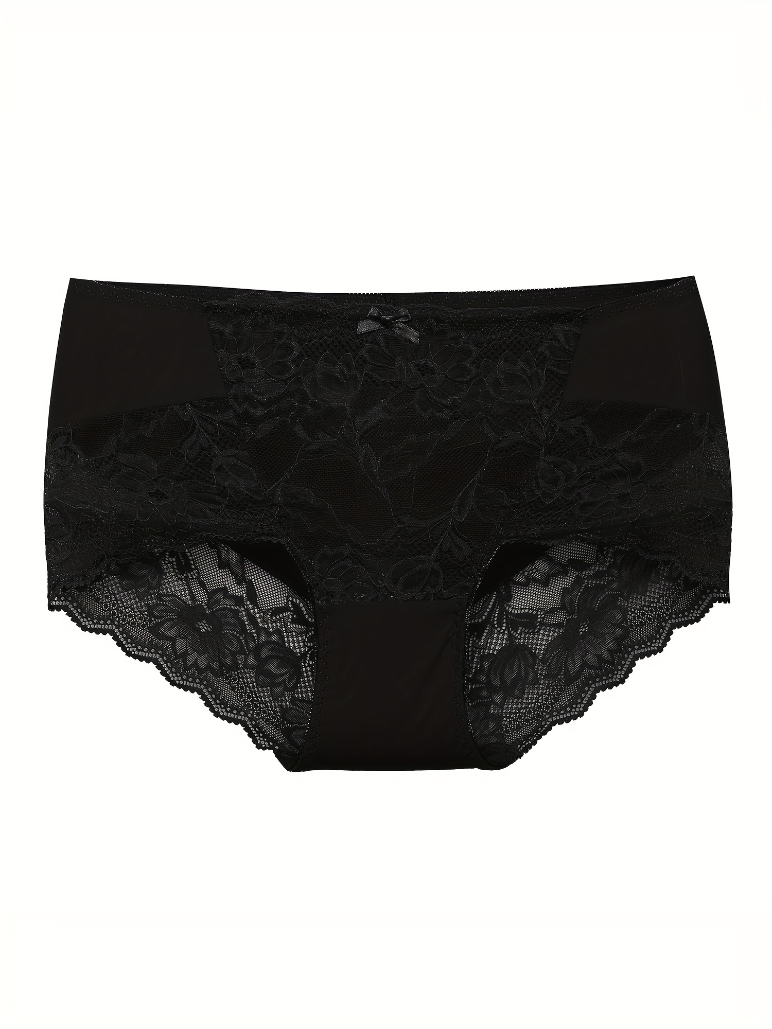 Plus Size Elegant Panties Set Women's Plus Contrast Lace - Temu